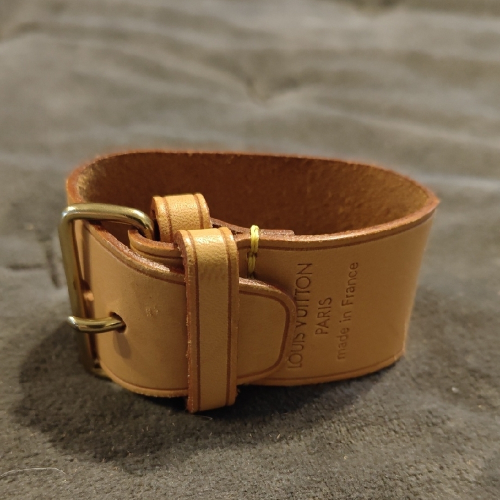 Louis Vuitton Tan Leather Bandouliere 45 Tag Strap